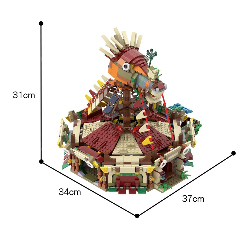 

Moc-Legend of Zeldaed Scenes stables building block DIY small particles brick city architecture for children's toy Kid Boys gift