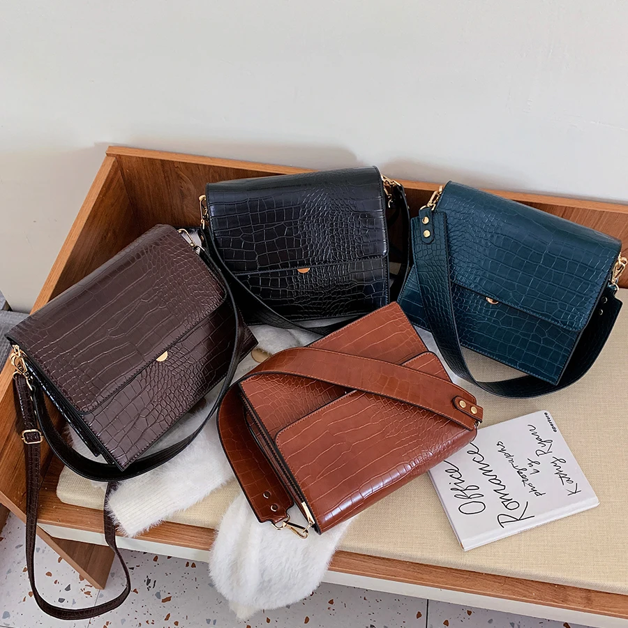 

Crocodile Pattern Women's Handbag Fashion New High Quality PU Leather Shoulder Bag Designer Luxury Crossbody Bags for Women