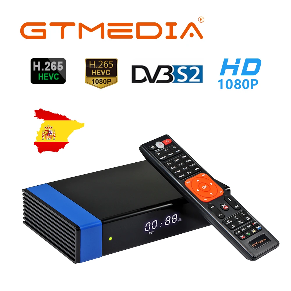 GTMedia V8 Nova Blue DVB S2 H.265 декодер спутниковый приемник + 1 год CCcam 4 clines встроенный wifi AVS