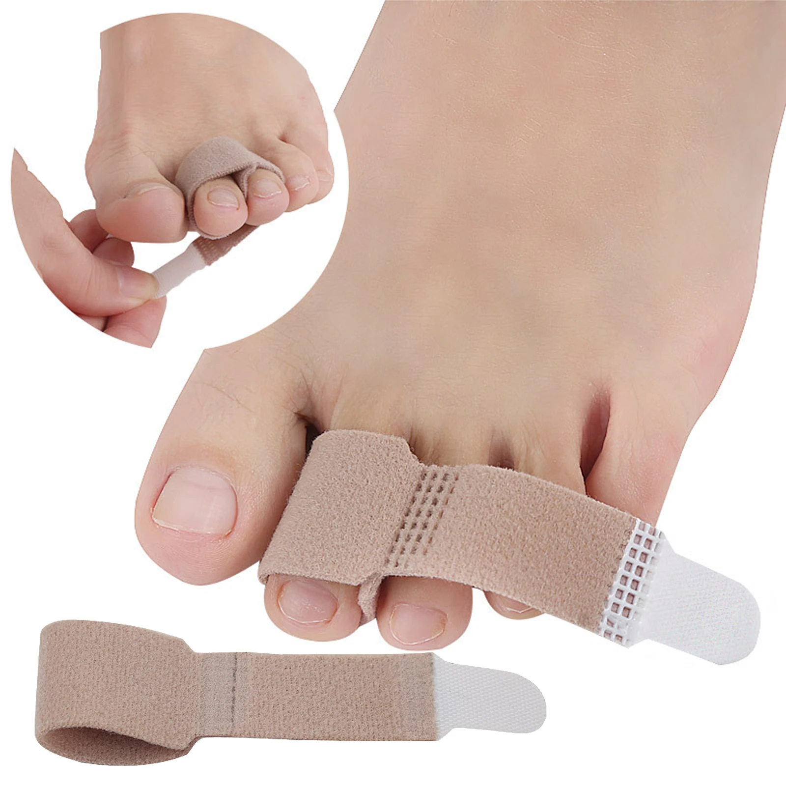 

1pcs Fabric Toe Finger Straightener Hammer Toe Hallux Valgus Corrector Bandage Separator Splint Wrap Foot Stretcher Care Tool