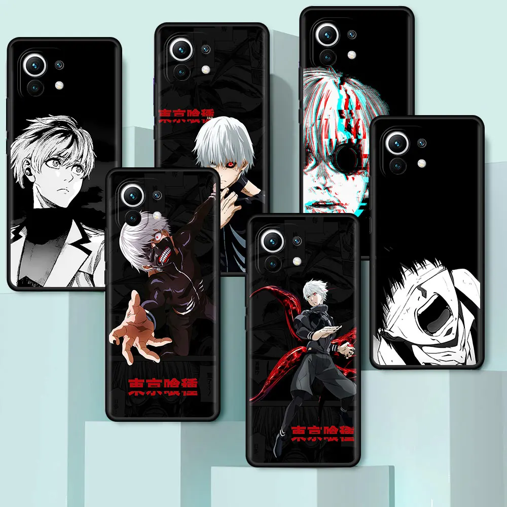 

Case for Xiaomi Mi 11 Ultra 10T Pro Note 10 9T 11T A2 9 SE CC9 CC9E 8 Lite 10S Black Soft Phone Cover Tokyo Ghoul Anime Cool