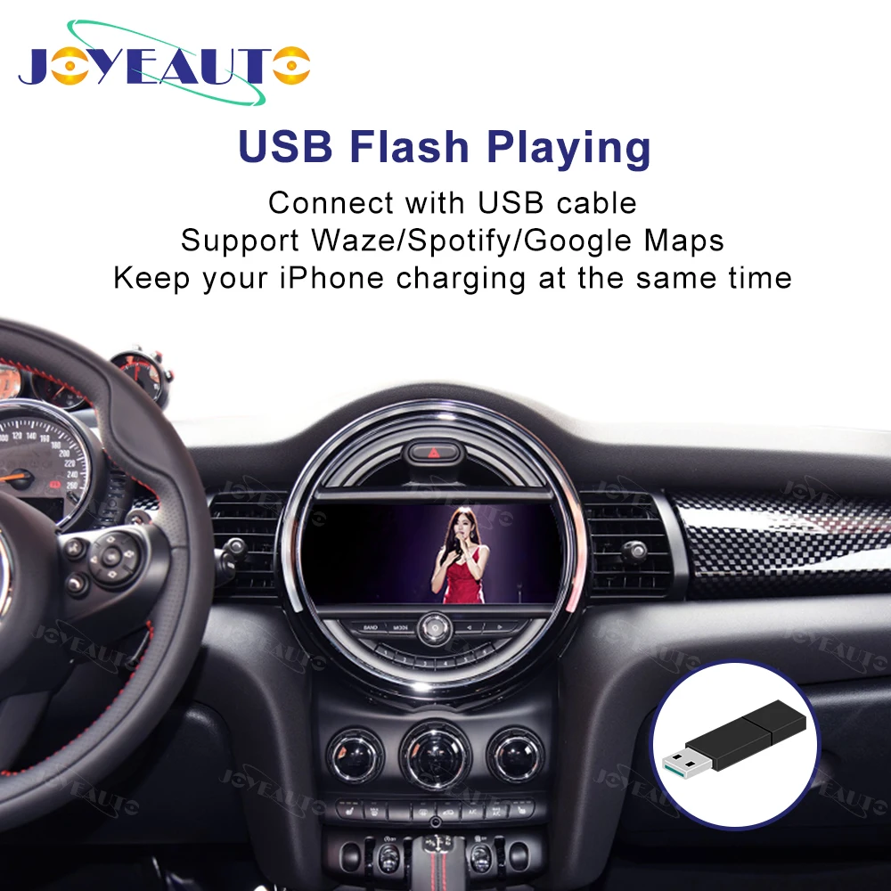 Joyeauto беспроводной Apple Carplay для BMW MINI F Type NBT 2013 2017 Android Авто iOS зеркало автомобиля
