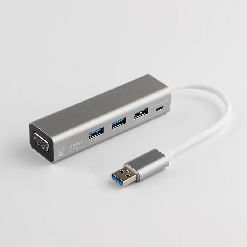 Адаптер AJIUYU USB-VGA Разветвитель USB 3 0 разветвитель мультипорт конвертер док-станция
