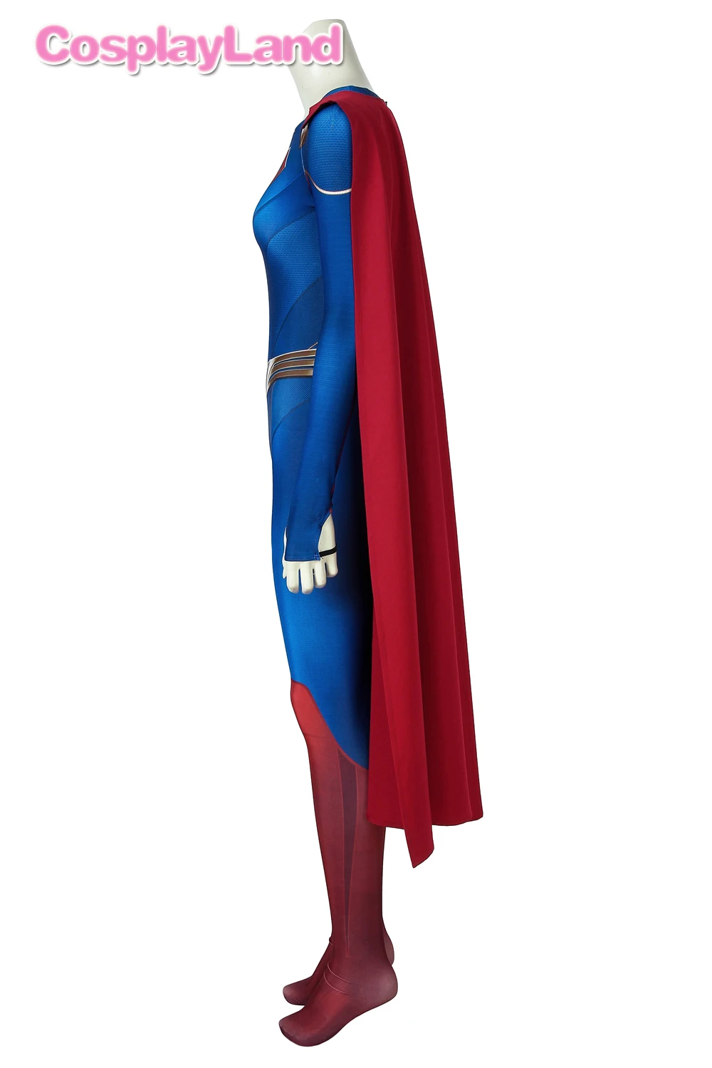3D Супергерл сезон 5 костюм Kara Zor-El Danvers Косплей Суперженщина комбинезон костюмы на Хэллоуин для Womloak Синий боди