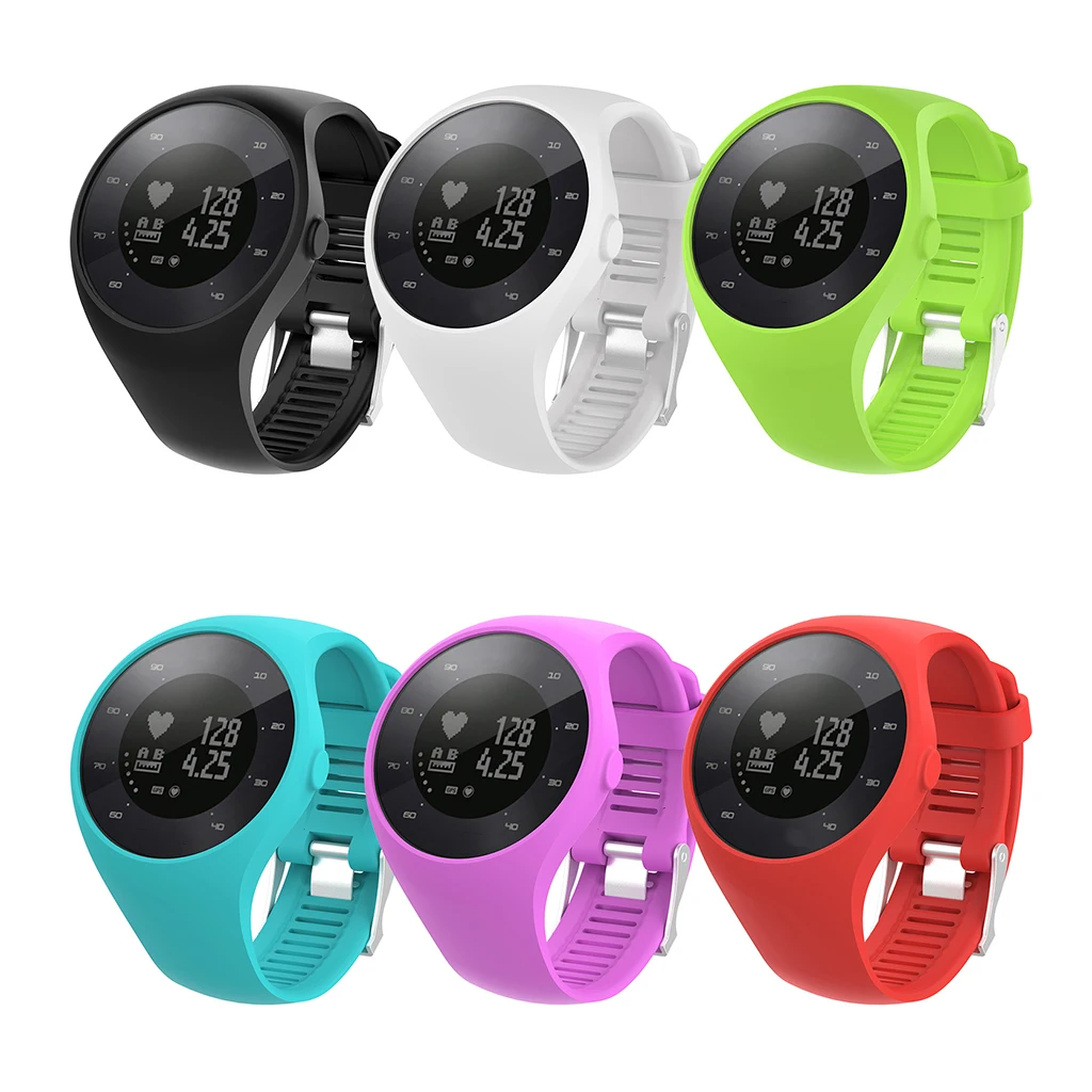 Силиконовый ремешок на запястье и хромированный зажим для спортивных часов Polar