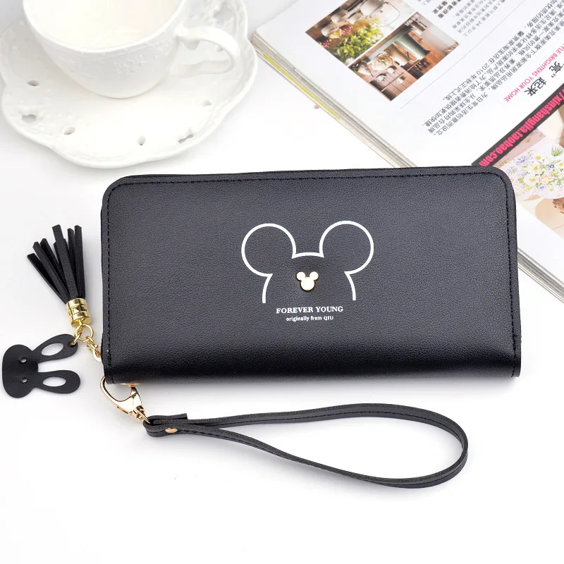 

Women's Clutch Long Wallet Large-Capacity Tassel Zipper Fashion Change Mobile Phone Holder A Major Designer Bag