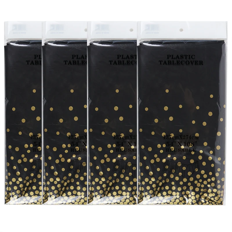 274x137 см розовое золото одноразовая скатерть в горошек украшения стол накрыть