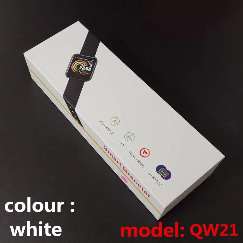 QW21 white Умные часы серии IWO 4 поколения 5 поколения часы 3 поколения часы Поддержка IOS Android W54/W34/I6/I2PRO/P4/QW21/Z7/W55/I7 - Цвет: QW21 white