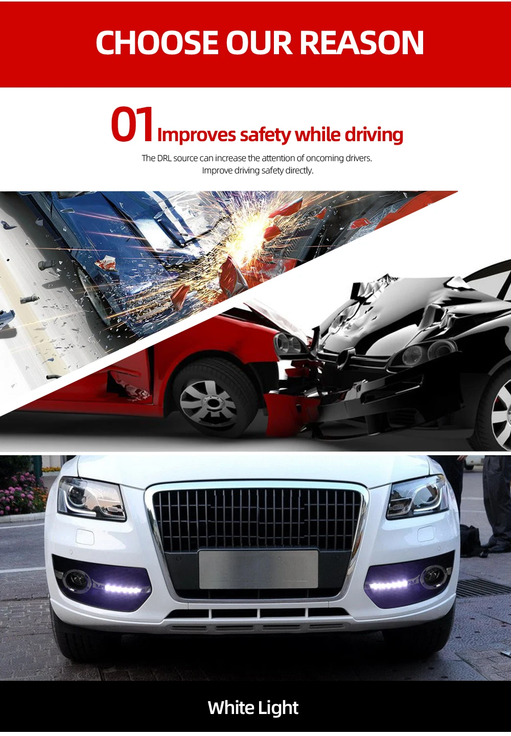 Автомобильный мигающий 1 пара DRL для Audi Q5 2010 2011 2012 2013 светодиодный DRL Дневной ходовой светильник s Дневной светильник противотуманная фара крышка отверстие светильник