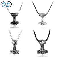 1 pc viking necklace thor hammer mjolnir pendant necklace choker for men pendant necklace jewelry bijouterie