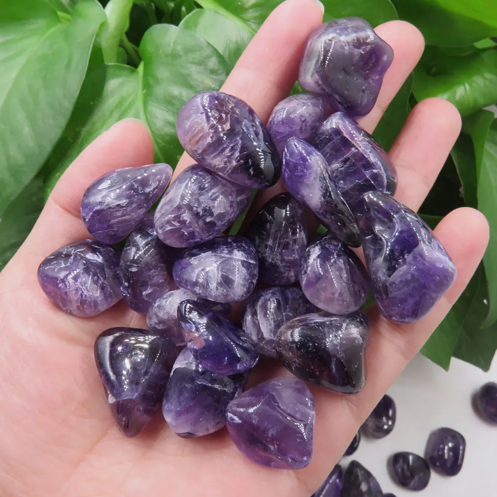 

18 ~ 30 мм натуральный аметист обрушенный магнитный камень гравия бусины Чакра Исцеление Рейки фэншуй украшения