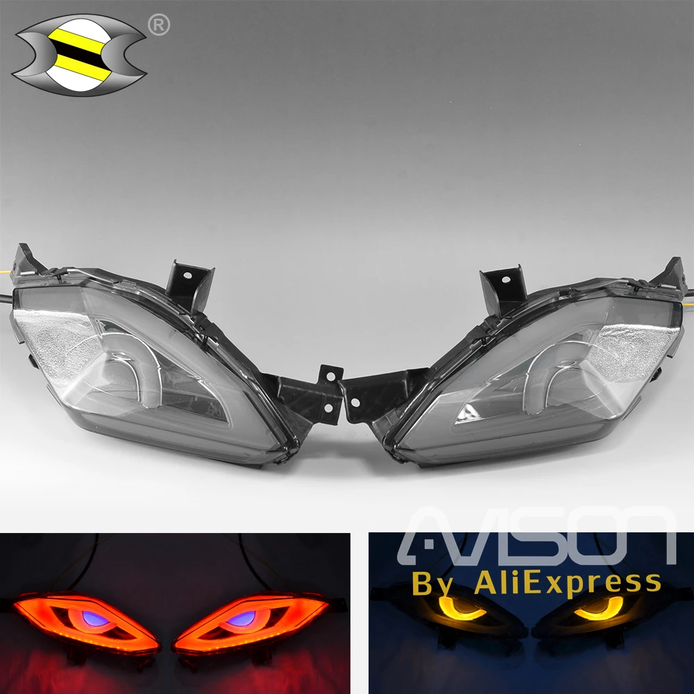 

Rear LED Stop Tail Lights Lamp Taillamps Brake Indicators For XMAX X-MAX 250 300 2017 2018 Motorcycle Modified