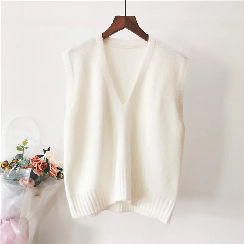 Sweater women front short back long round collar autumn new Korean fashion full sleeve solid color | Женская одежда