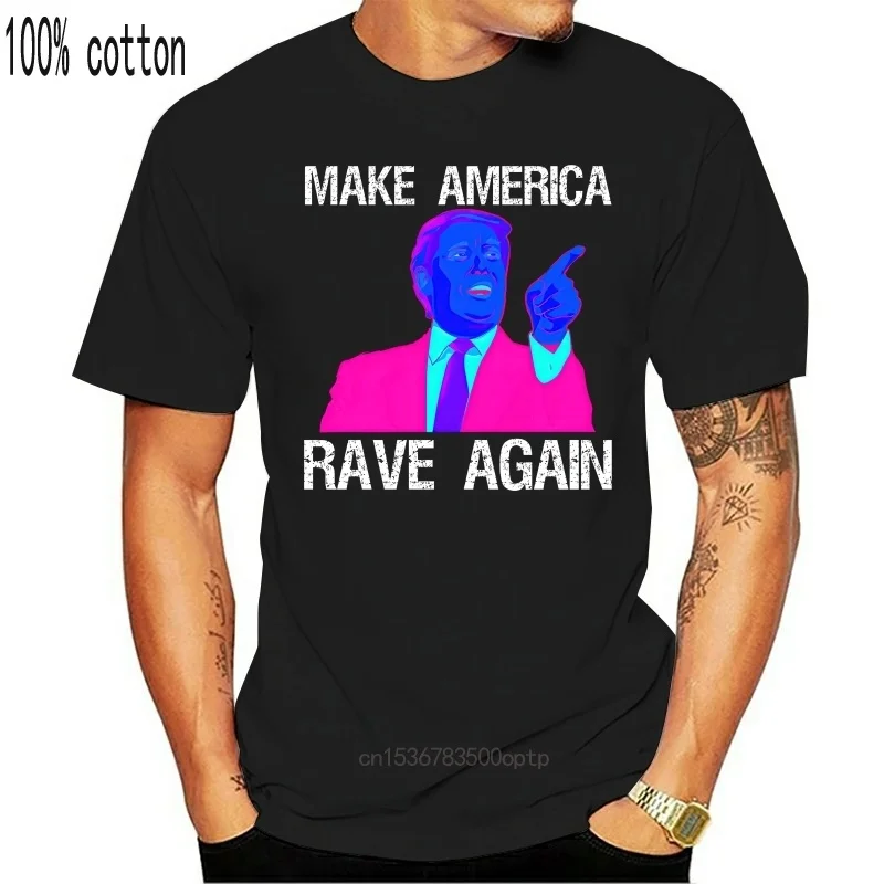 

Новая забавная футболка для мужчин и женщин, крутая футболка Make America Rave New, забавная футболка EDM Трампа