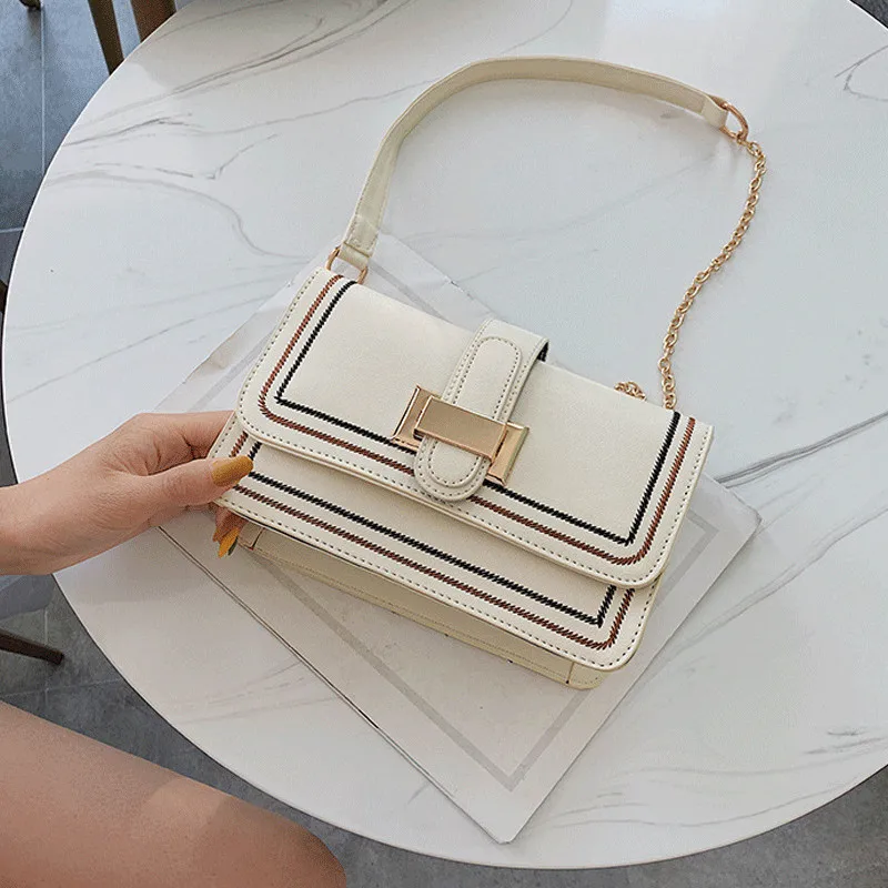 Женская маленькая сумка через плечо из искусственной кожи черная или белая с