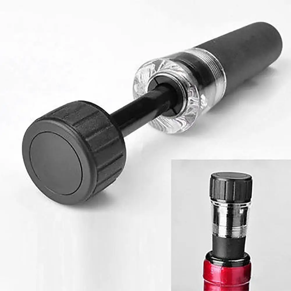 

Hot Sales Reusable Air Pump Vacuum Sealed Wine Storage Silicone Bottle Stopper Preserver