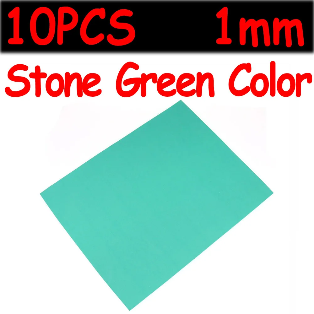 10PC 1mm Stone Green Wifreo 10 шт. 24 см X 18 см тонкий брезент на палатку мягкая пена 1 мм муха связывание и материалы для рукоделия хопперы муравьи и жуки мухи Материалы корпуса - Цвет: 10PC 1mm Stone Green