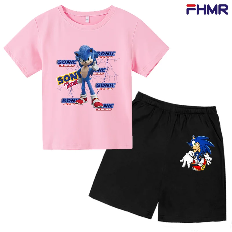 

2021 new boys and girls summer suit luck handsome children thin section children's clothing breathable clothes summer