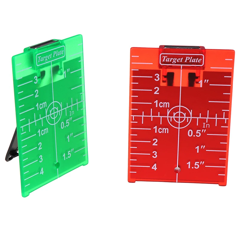 

1PCS inch/cm Laser Target Card Plate For Green/Red Laser Level 11.5cmx7.4cm Suitable For Line Lasers