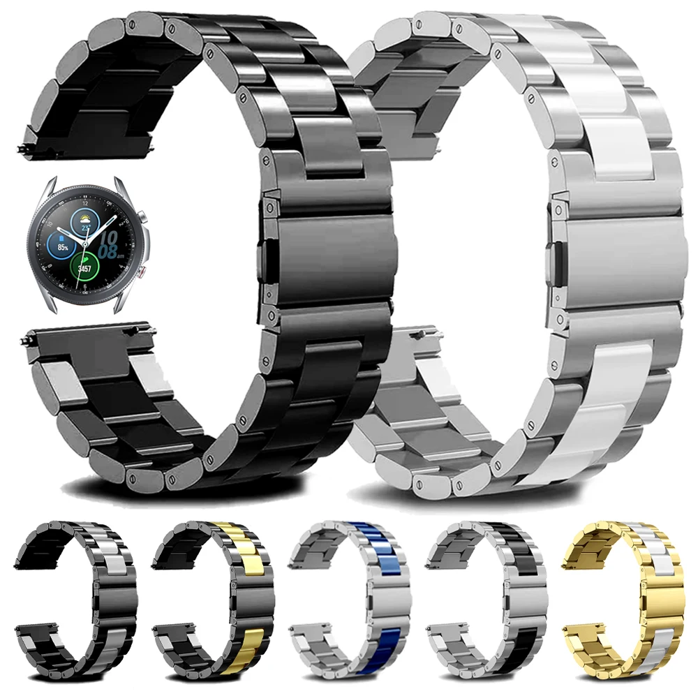 

Stainless Steel Metal Strap for Samsung Galaxy Watch 3 41/45mm Bands Watchband for Galaxy 42/46mm Watch Active 2 Gear Band 20 22