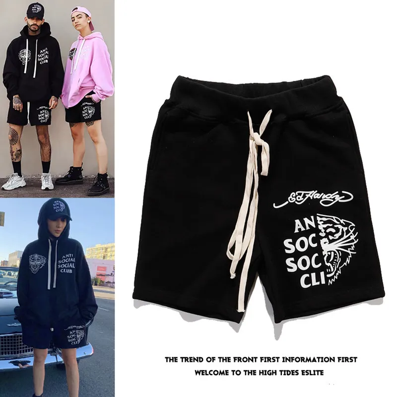 Лето 2020 Брендовые спортивные шорты Kanye в стиле хип хоп для влюбленных модные