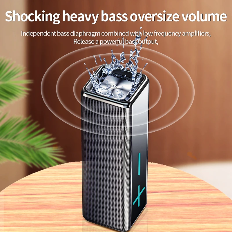 

Беспроводной bluetooth-динамик MC V13 с сабвуфером, Домашняя Беспроводная портативная Водонепроницаемая уличная мини-колонка с большим объемом з...