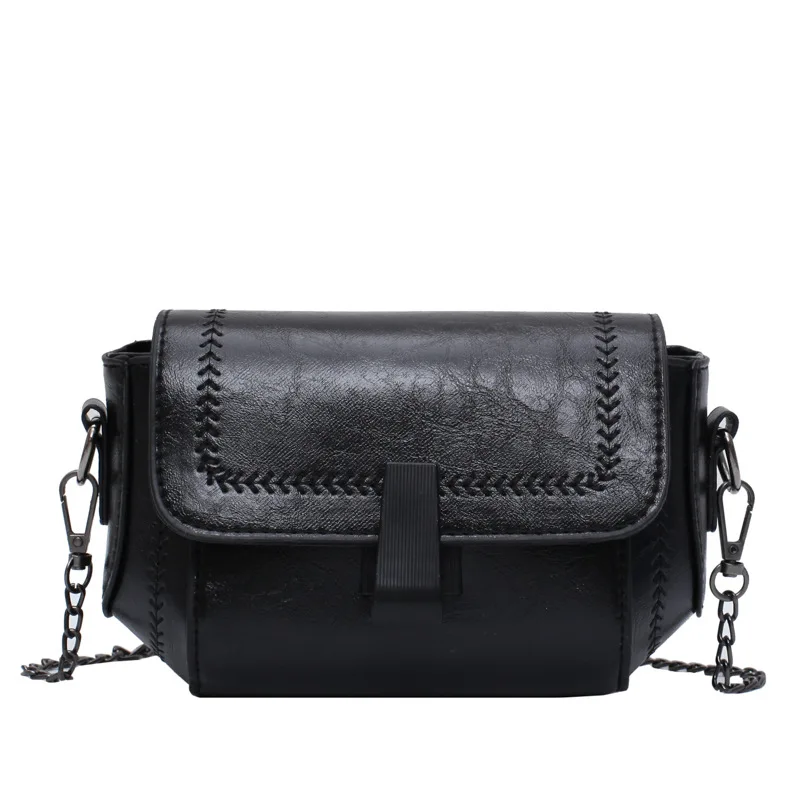 

Vintage Women PU Leather Crossbody Bag Ladies Retro Solid Color Large Capacity Wear-resistant Shoulder Bags