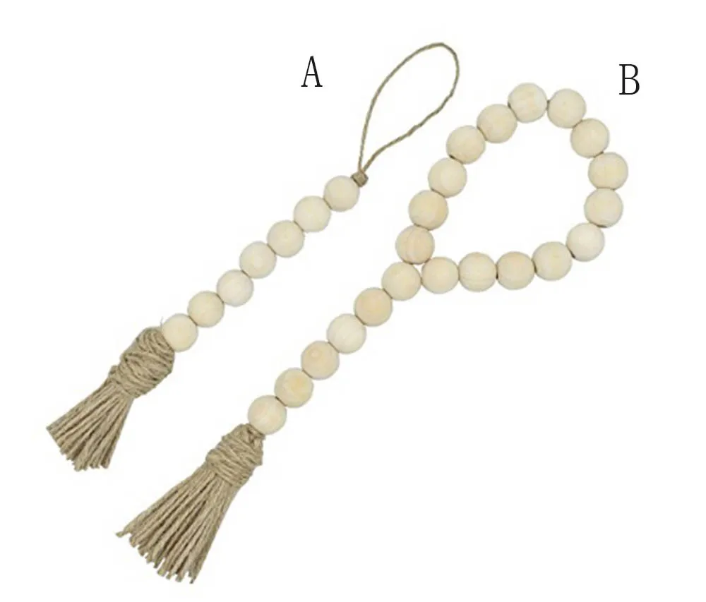 ARLONEET Home Decor Accessories Modern Creative Tassle Farm Beads Natural Wood Bead Garland Children Room Decoration 2020Jan03 | Мать и