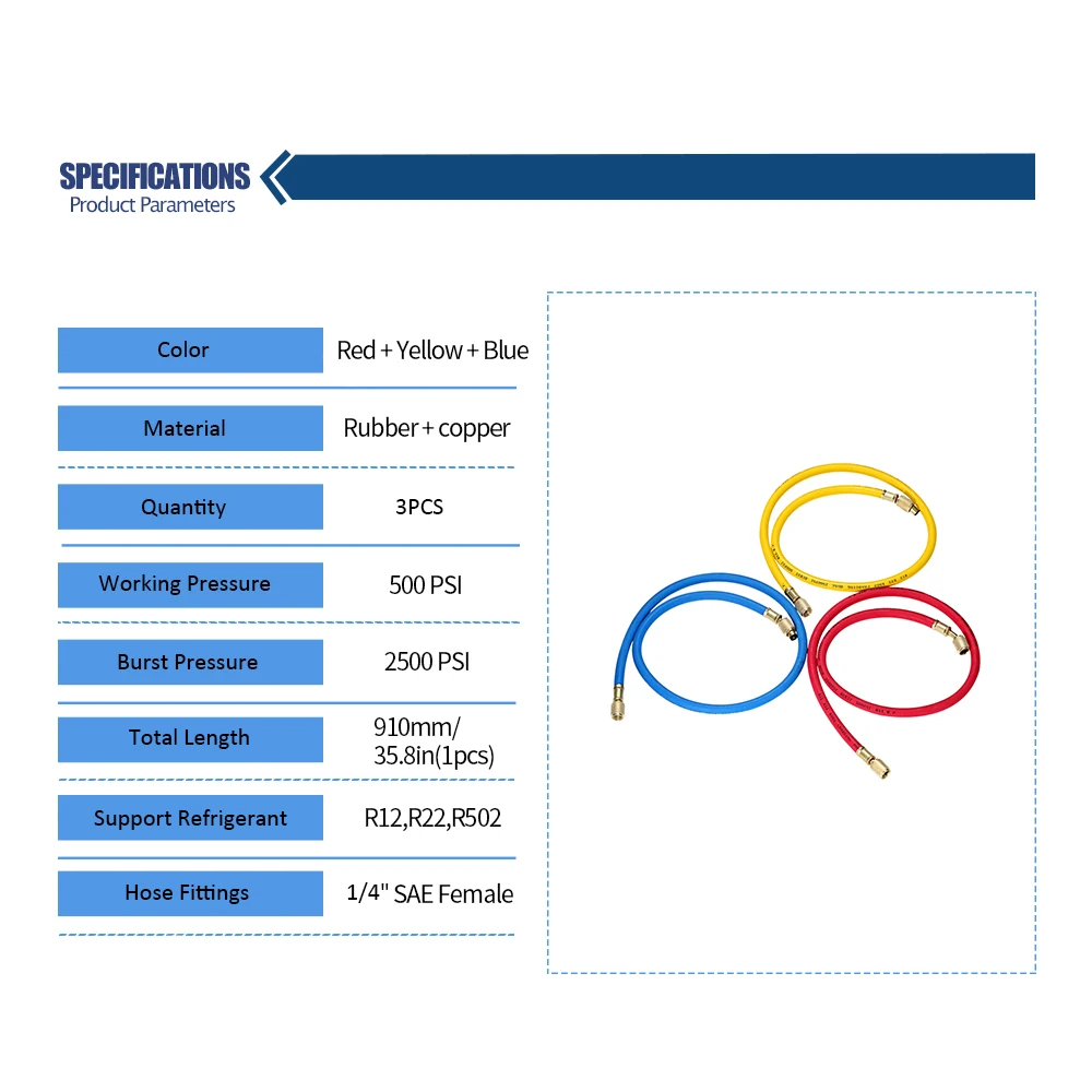 3 шт. 1/4 &quotSAE Универсальный R12 R22 R502 коллектор комплект датчиков трехцветный