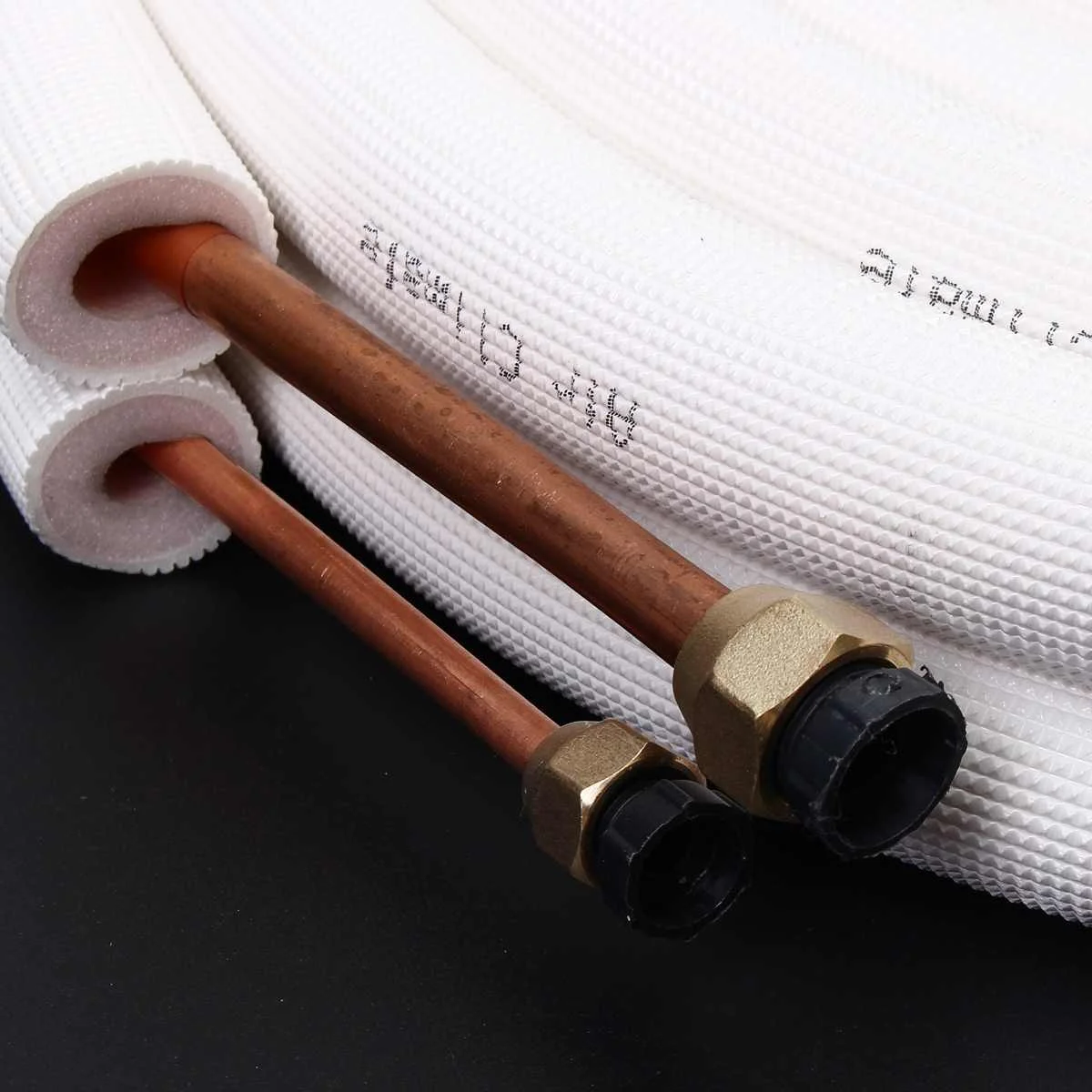 

Air Conditioner Tube 1/4 3/8 Insulated Coil Copper Pipe 5m Air Conditioning Pipe Twin Line Set Aluminum Pipe Split Line Wire