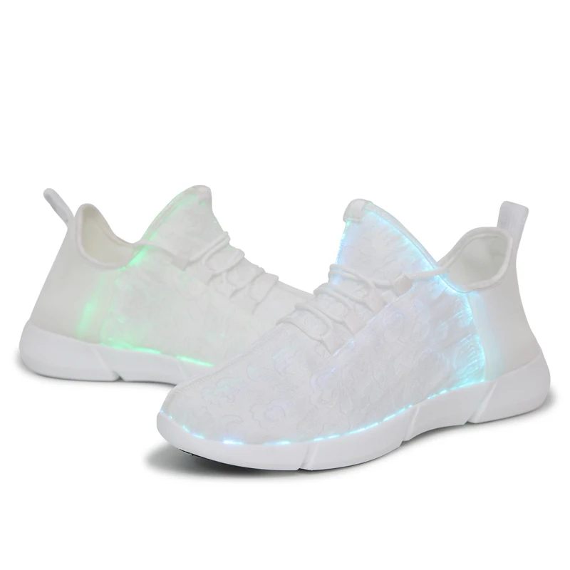 2018 New Black Fashion USB Charger Glowing Light up Sneakers Led Children Lighting Shoes Boys Girls illuminated Luminous Sneaker | Детская