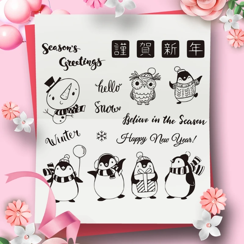 

Happy New Year DIY Silicone Clear Stamp Cling Seal Scrapbook Embossing Album..