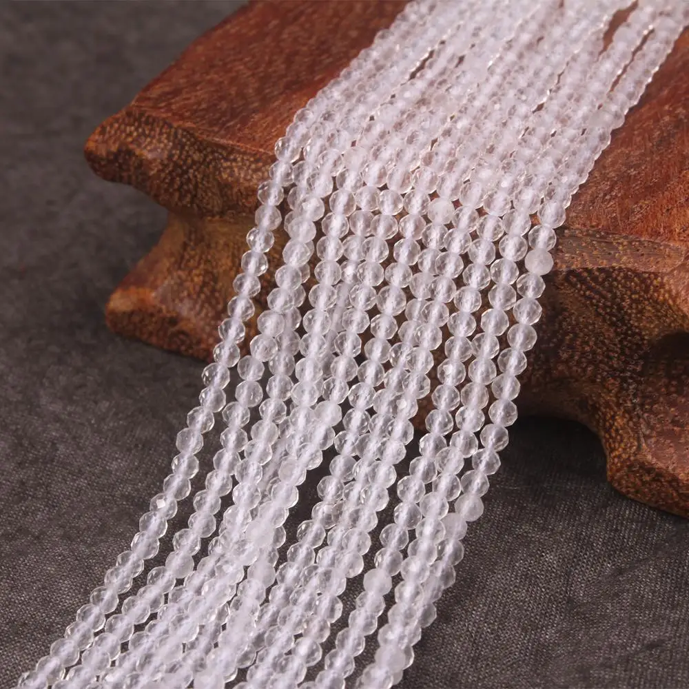 Круглые Бусины Из Натурального кварца с белыми кристаллами 2/3/4 мм|Бусины| |