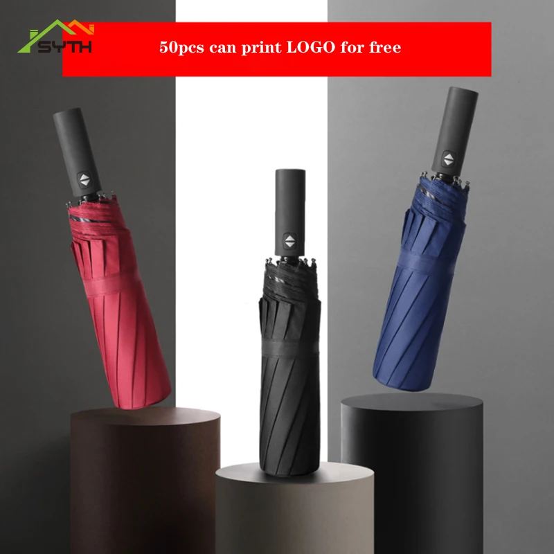 

Windproof Fully Automatic Umbrella Rain Women For Men 3 Folding Folding Umbrella Luxury Rain For Large Windproof Umbrellas
