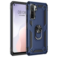 shockproof case for huawei p40 lite 5g back cover metal ring phone holder hard panel for huawei p40 lite case p 40 p40lite e