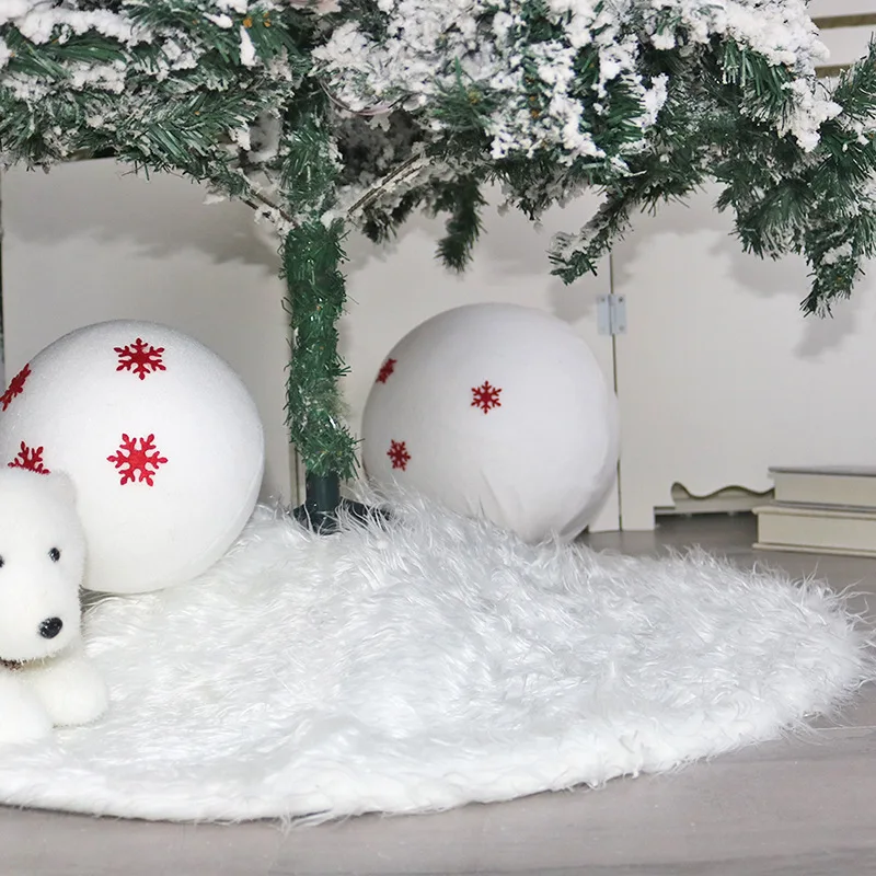 New Christmas decorations tree holiday supplies pure white plush skirt dress custom | Дом и сад