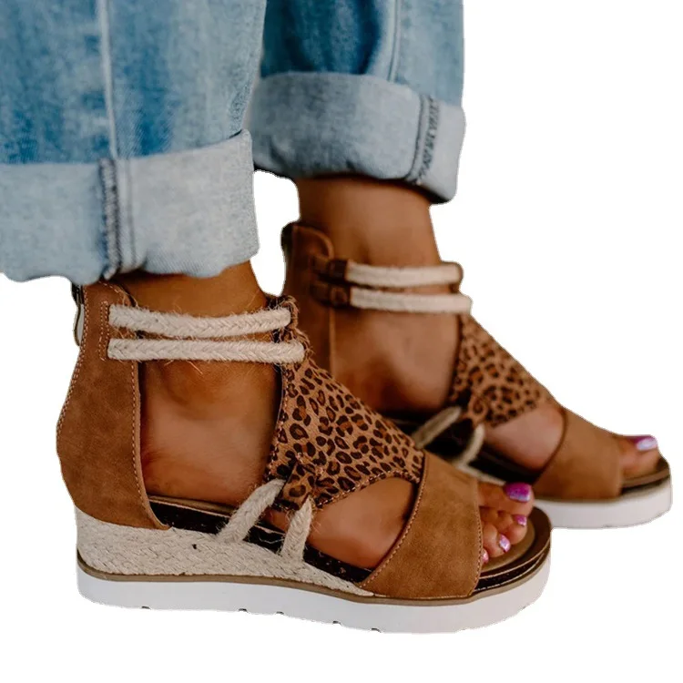 

2021 Sandals For Ladies Retro Sandals Beach Shoes Flat Platform Ladies Summer Wedges Shoes Sandals Women Platform Sandals Mujer