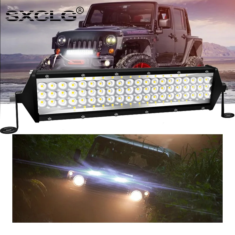 

SXCLG 12inch LED Light Bar Spot Flood Combo LED Auto Driving Work Lamp 12V 24V 264W 6000K For Truck 4X4 Accessories Off Road ATV