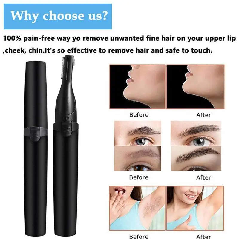 

Electric Eyebrow Trimmer, Multi-function Washable Eyebrow Shaving Knife X7F5
