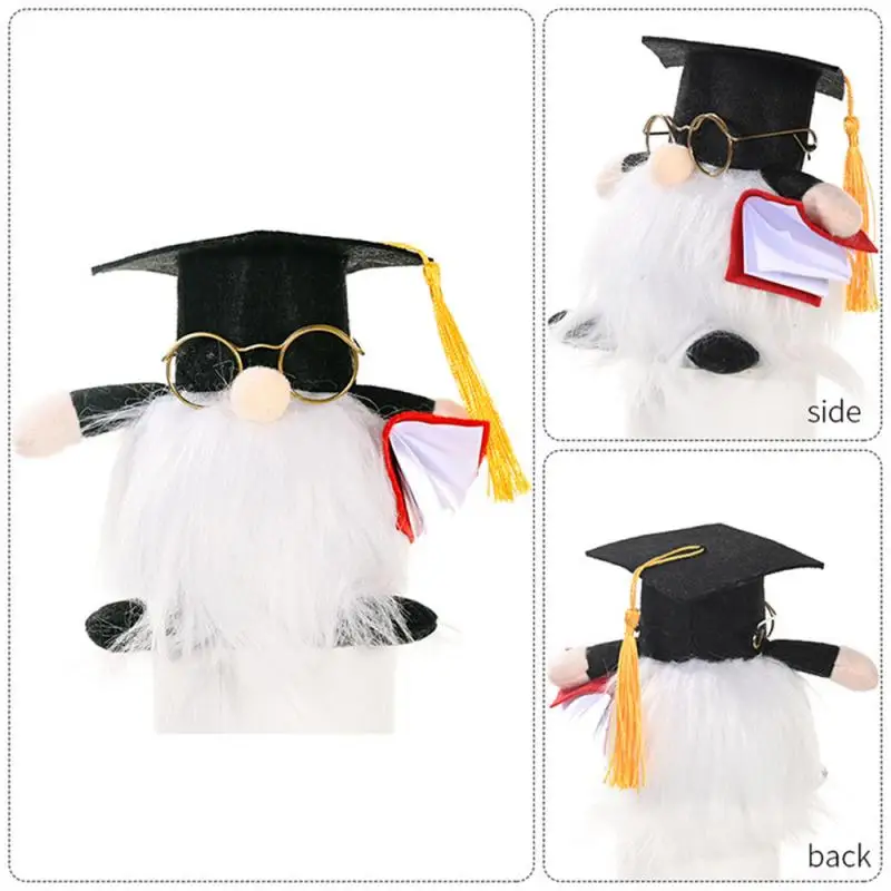 

Kindergarten Graduation Gift Black Bachelor Hat With Lamp Faceless Rudolph Doll Doll Toy Graduation Season Gift Dolls Dropship