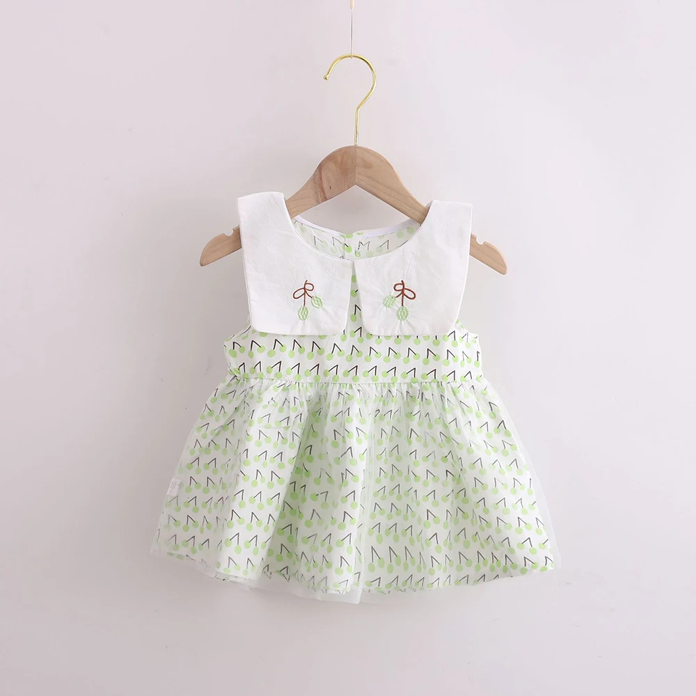 

LazyChild New Baby Girls Dress Summer Sleeveless Princess Dresses Cute Doll Children Dress Casual Children Clothe 1-4Y