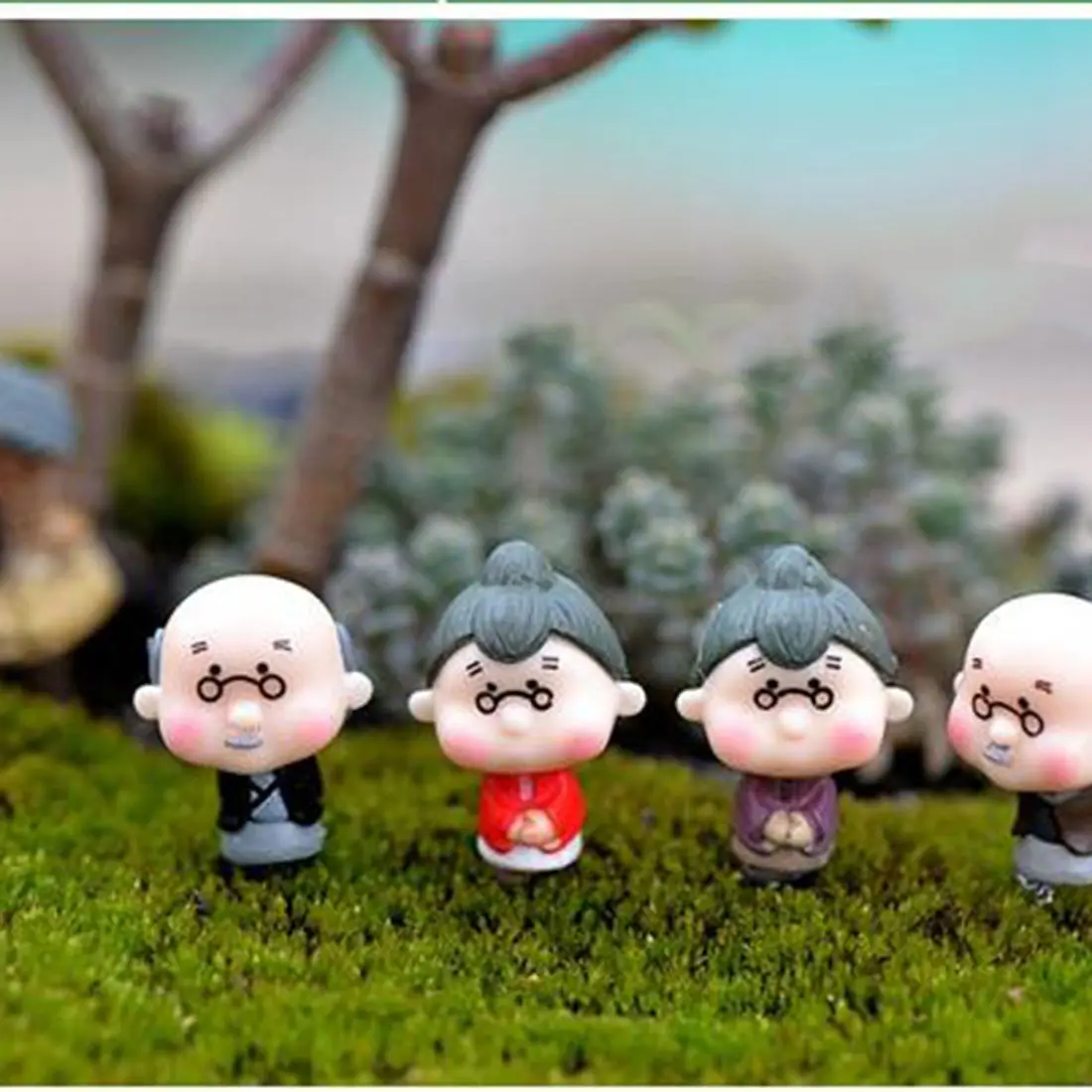 Милые старые фигурки бабушки 2018 миниатюры Сказочный садовый гном Домашний