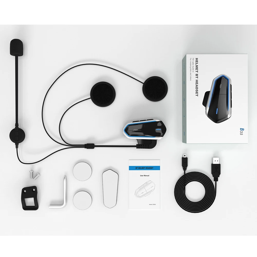Bluetooth-гарнитура для мотоциклетного шлема B35 с поддержкой Bluetooth 4 1 + EDR | Электроника