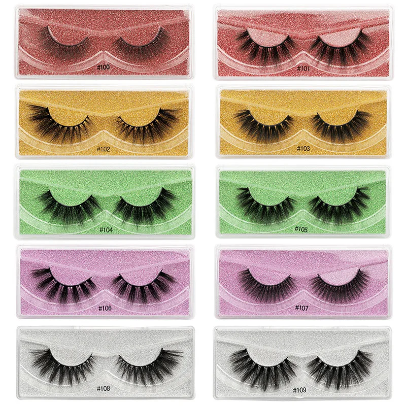 

New Makeup Natural Eyelashes 3D Mink Lashes Fluffy Soft Wispy Volume long Cross False Eyelashes Eye Lashes Reusable Eyelash