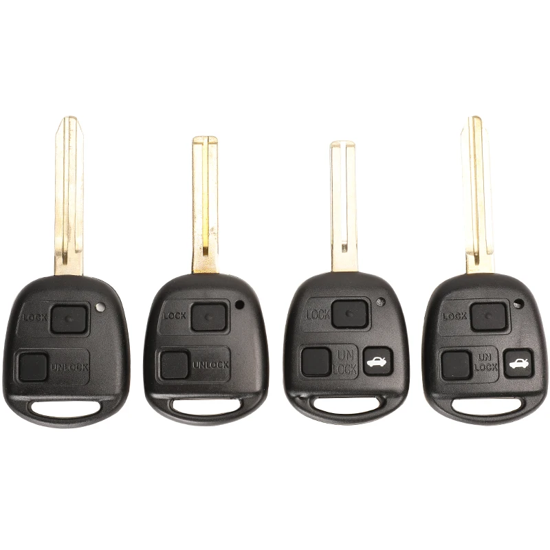 Jingyuqin Toy43 Toy48 2/3 кнопочный автомобильный чехол для ключей, чехол для Toyota Avensis Corolla для Lexus Rav4 с резиновой накладкой
