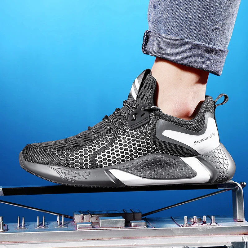 

Fashion Men Sneakers Lightweight Mesh Casual Shoes Lace Up Running Shoes Male Footwear Walking Sneakers Zapatillas Hombre
