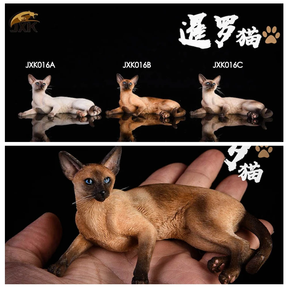 

Animal Model Accessory Pet Toy Siamese Cat lied Collectible In Stock 1/6 Scale Jxk016 for 12‘’ Action Figure