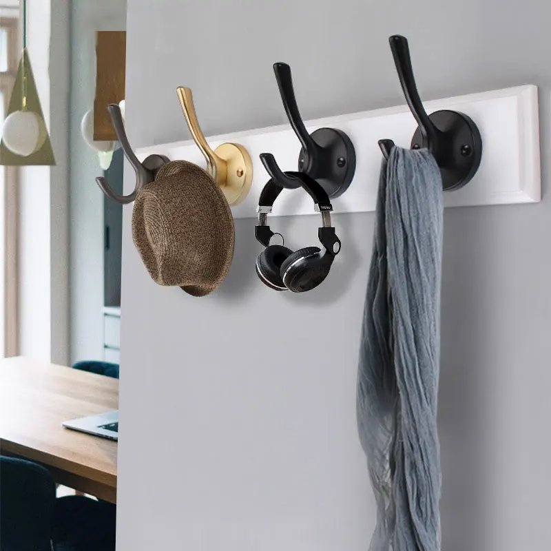 

Metal perforated wall-mounted hook coat hook Nordic clothes bathroom kitchen door wall slippers wall mounted modern hook