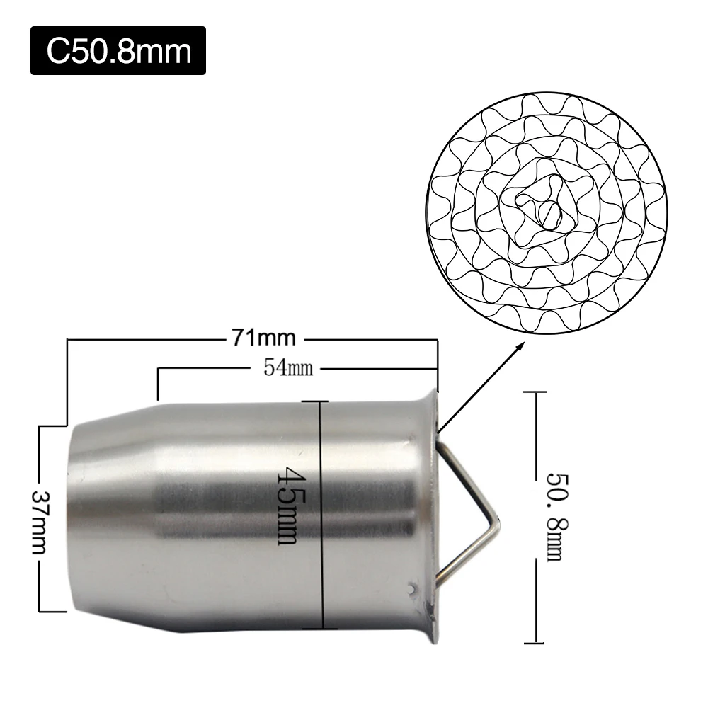 50.8mm Type C ZSDTRP мотоцикл из нержавеющей стали катализатор выхлопной дБ глушитель для 51 мм/60 мм мотоцикл глушитель - Цвет: 50.8mm Type C