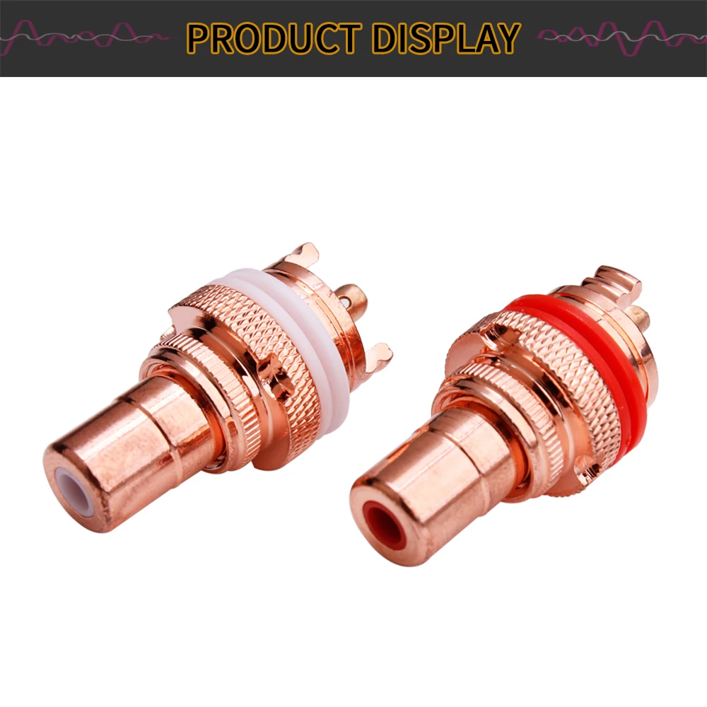 Набор для самостоятельной сборки YYAUDIO 4 штекера Rca с покрытием из красной меди